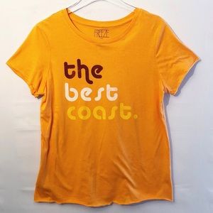 Freeze brand graphic tee orange short sleeve best